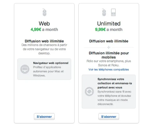 rdio-prix Rdio débarque en France un nouveau concurrent pour Spotify et Deezer — photo 2