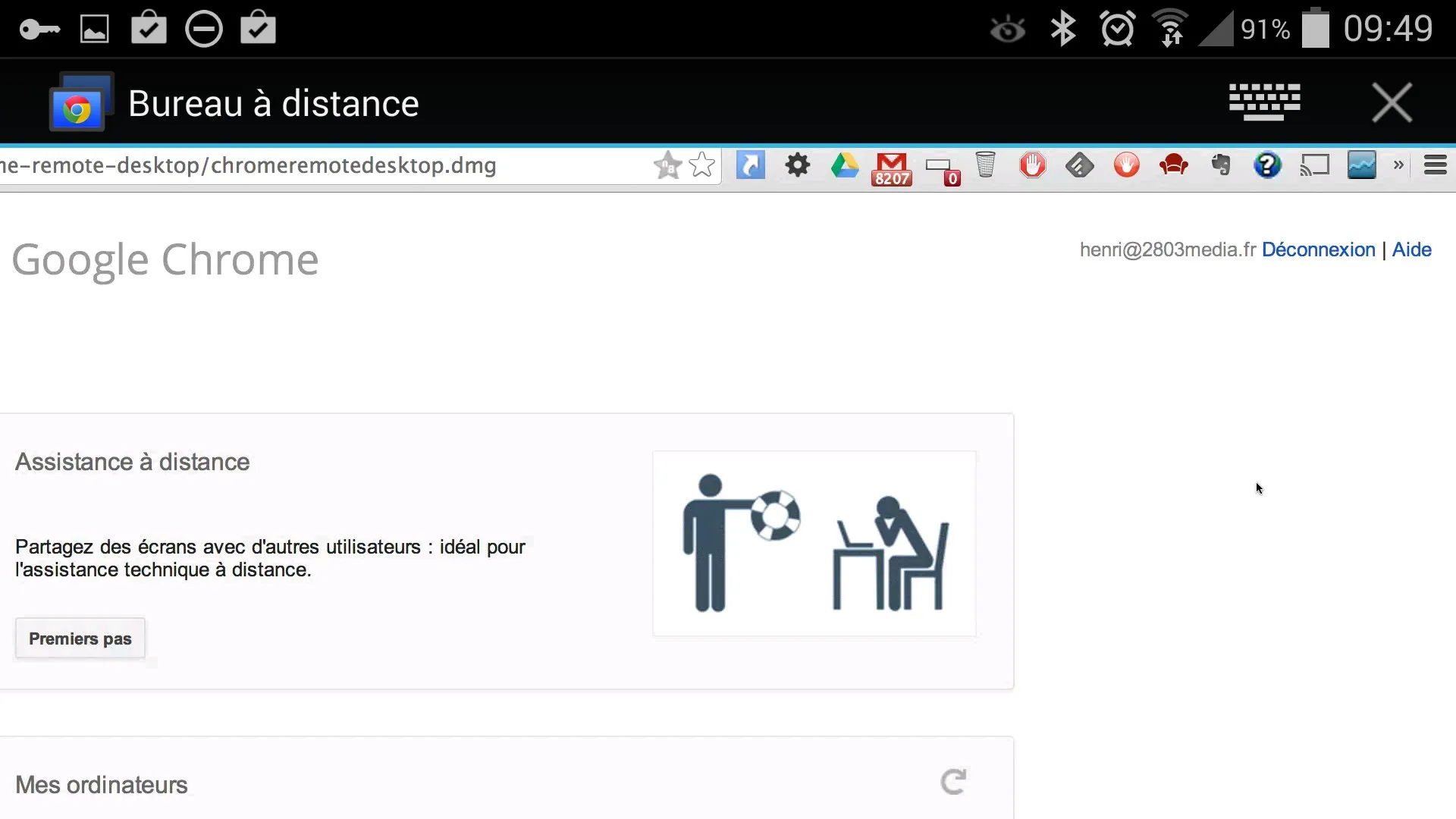 Chrome Remote Desktop pour accéder au contenu de votre ordinateur depuis votre tablette ou smartphone — photo 2