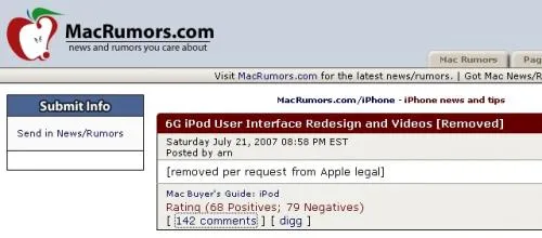apple ipod 6G