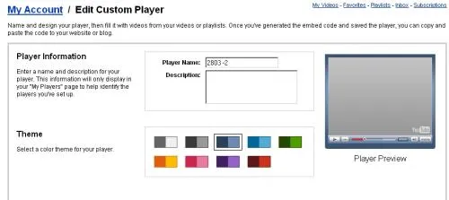 youtube player