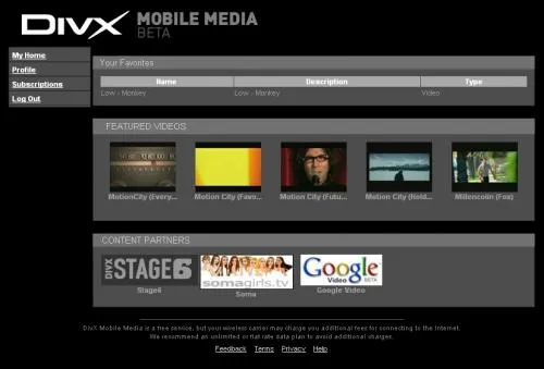 divx mobile contenu