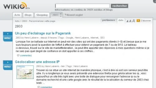 wikio rss