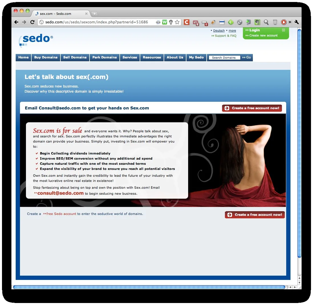 Sex.com revendu 13 millions de dollars — photo 1