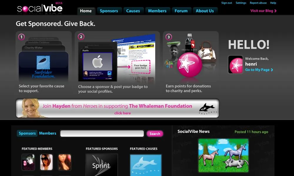 SocialVibe, le site social pour soutenir des associations — photo 1