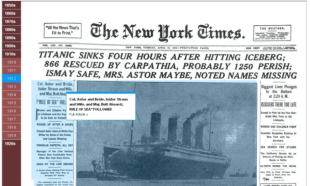 Remontez le temps avec la Times Machine du New York Times — photo 1