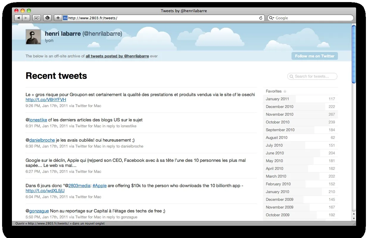 tweet-nest-2 Sauvegarder et archiver son compte Twitter — photo 2