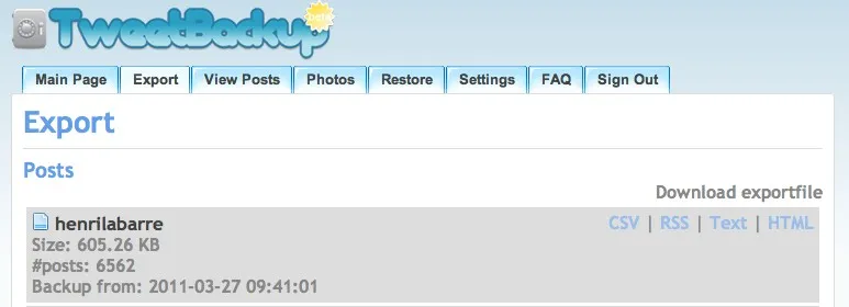 Sauvegarder et archiver son compte Twitter avec wordpress — photo 1