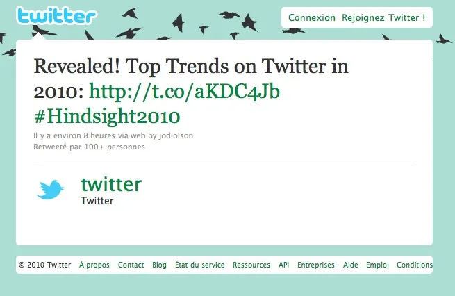 Les tendances de Twitter en 2010 — photo 1