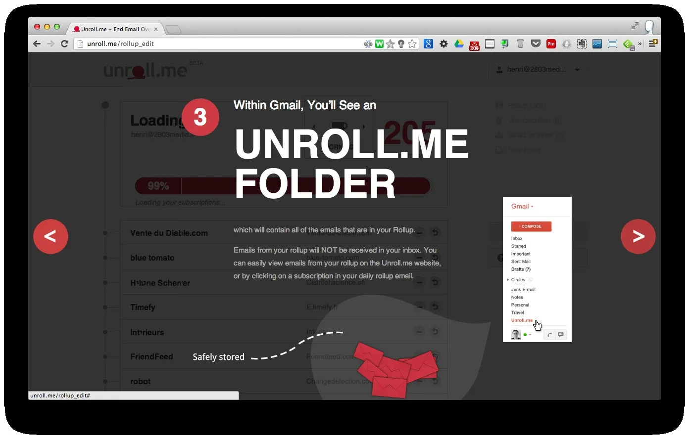 Nettoyer sa boite email en 1 minute avec Unroll.me — photo 3