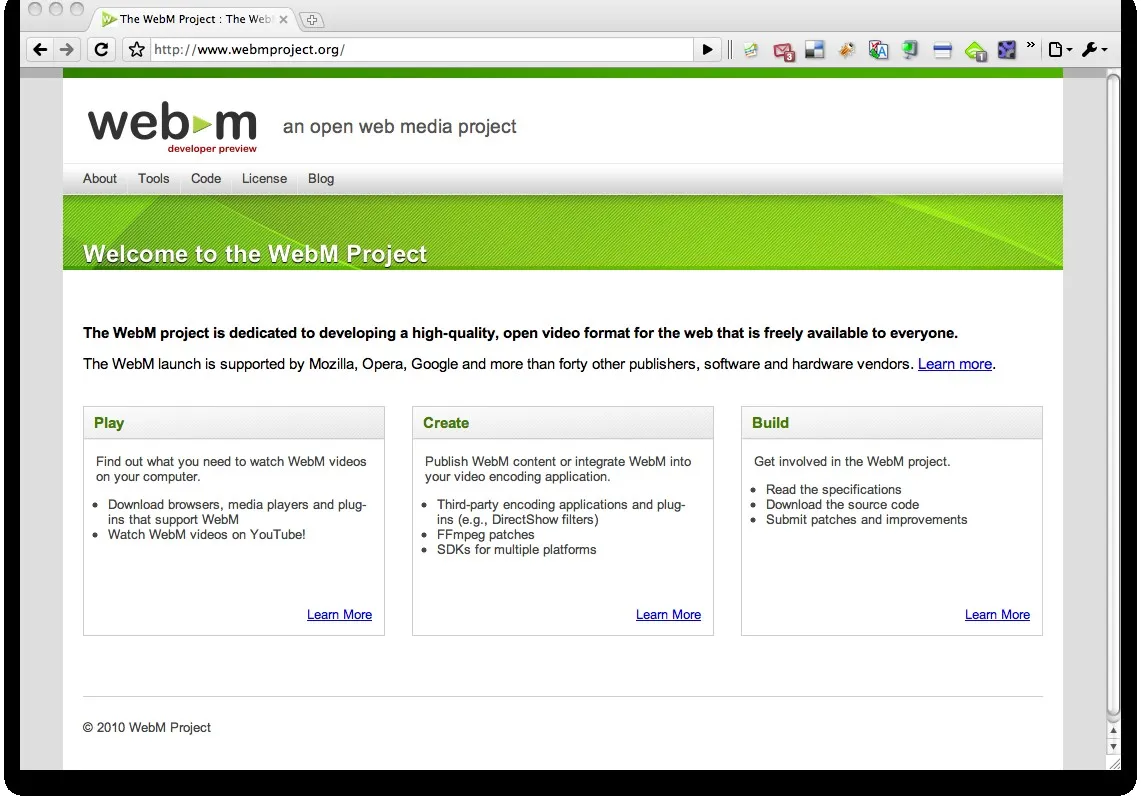 Google et plein d'autres lancent WebM, le codec vidéo libre — photo 1