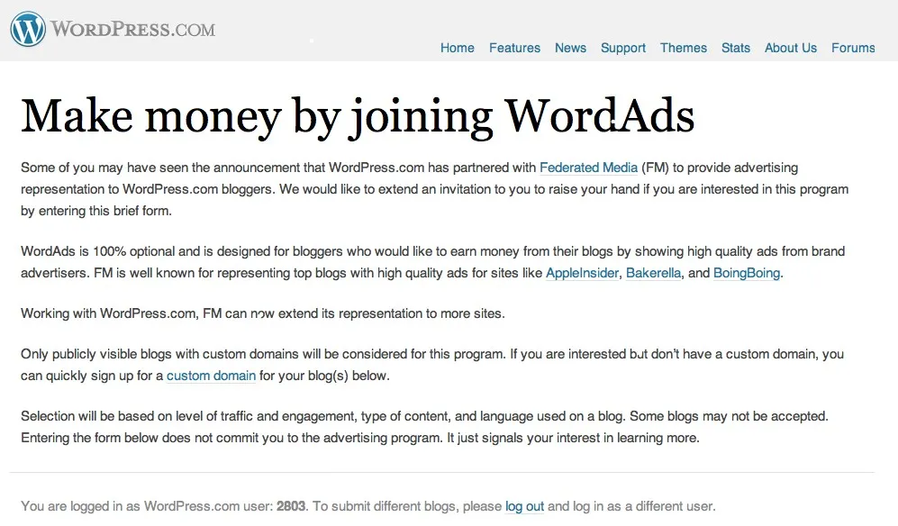Wordpress ajoute une régie pub à wordpress.com pour concurrencer adsense — photo 1
