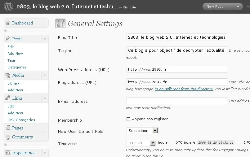 wordpress-setting
