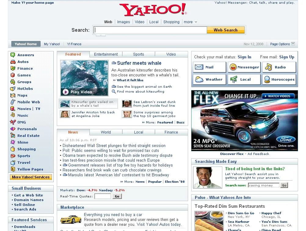 Yahoo vers la simplification de la page d'accueil — photo 1