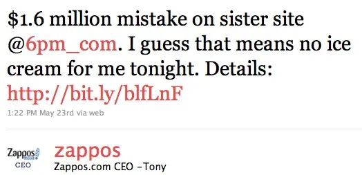 Communication de crise : le cas Zappos — photo 1