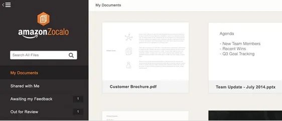 Amazon Zocalo le concurrent de Google Drive pour les entreprises — photo 1